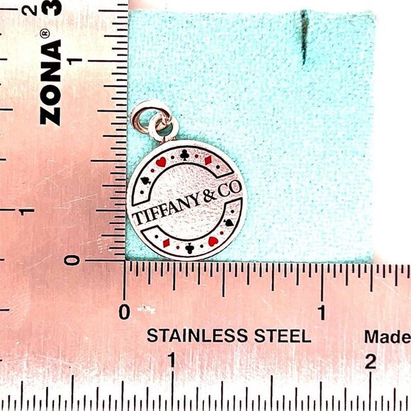 Rare T&Co. 925 Las Vegas Chip Charm/Pendant - Picture 6 of 6